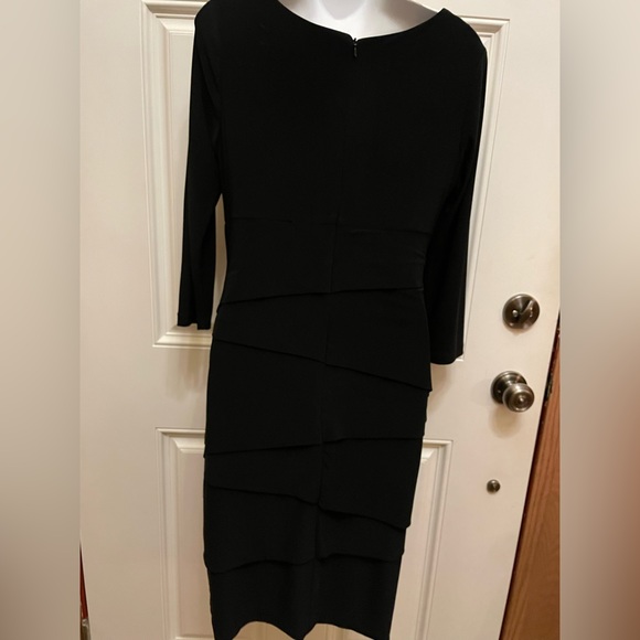 Cleo Petite size 8 Black Long Sleeve Midi Length Dress. - Picture 3 of 11